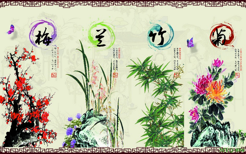 Tranh tứ quý MTQ-006